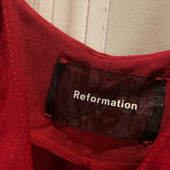 Reformation Slip Dress, Dark Red, Size Small - Picture 3 of 3